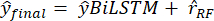 Equation for predictive model using BiLSTM and Random Forest methods.