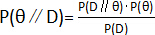 figure-protocol-1 Bayes' theorem formula, statistical probability, equation analysis, P(θ|D)=P(D|θ)P(θ)/P(D).
