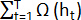 Σᵀₜ₌₁ Ω(hₜ) symbol in formula; dynamic system analysis; mathematical equation.