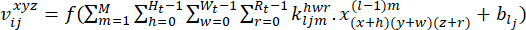 Complex mathematical equation for multi-variable function in research analysis.