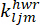Chemical equation symbol \(k_{j,m}^{hw,r}\), depicting reaction rate constants and variables.