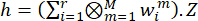 Mathematical formula with tensor product and summation, possibly in statistical analysis.