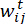Neural network weight symbol \( w_{ij}^t \) for machine learning model parameters analysis.