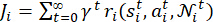 Static equilibrium, formula Σ∞γ^t r_i(s_t,a_t,N_t), equation relevant to physics.
