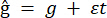 Dynamic equation: ŷ = g + ϵt, symbol explanation, statistical model.