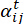Alpha subscript t superscript i j; symbol in mathematical formula.