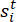 Static equilibrium formula \( s_i^t \) for mechanical analysis, mathematical equation.