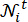 Exponential decay formula \(N_i^t\); mathematical notation for decay processes.