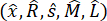 Mathematical symbols with hats: \( \hat{x}, \hat{R}, \hat{s}, \hat{M}, \hat{L} \); statistical notation.