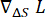 Gradient symbol ∇ with subscript ΔS and variable L, mathematical formula, educational concept.