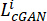GAN loss function equation \(L_{cGAN}\) symbol in machine learning.