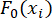 F₀(xᵢ) equation, statistical analysis, mathematical formula, educational use.