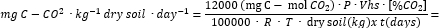 figure-protocol-6 Static equilibrium equation, \(mg \, C{-}CO2 \, kg^{-1} \, day^{-1}\), soil respiration calculation formula.