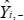 Mathematical symbol Ŷi used in statistical model prediction equation diagram.