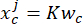 Equilibrium equation, xᵢʲ = Kw꜀, chemical kinetics formula in mathematical notation.