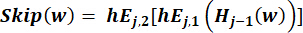 Mathematical formula Skip(w), hierarchical function, computational method, process analysis.