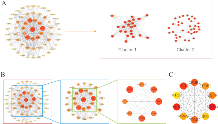 figure-results-4 Network clustering diagram depicting data analysis, clusters, and interconnections.