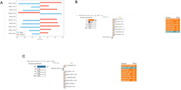 figure-protocol-14 Machine learning feature importance analysis; diagrams and charts; prediction probability; data comparison.