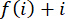 Mathematical formula, f(i)+i, demonstrating function addition principle, educational use.