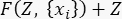 Mathematical formula for function F(Z, {xi}) with symbol analysis in education.