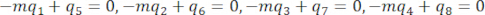 Static equilibrium equations; ΣFy=0; force balance analysis; mechanical system equilibrium.
