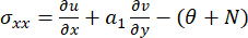 Solid mechanics equation, stress-strain relation symbol, static equilibrium formula, research concept.