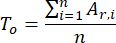 Thermodynamics formula, Tₒ, Σ equation, mean value calculation, educational resource.