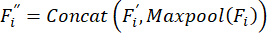Deep learning formula; max pooling; mathematical equation; feature concatenation; neural networks.