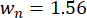 Static equilibrium formula; wn=1.56; symbol; educational use; physics concept.