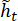 Kalman filter equation component \( \tilde{h}_t \) used in signal processing analysis.