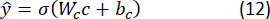 figure-protocol-21 Equation of neural network activation: ŷ=σ(Wc+c)