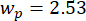 Equation for static equilibrium, wp = 2.53; essential in mechanics, physics analysis.