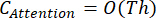 Static equilibrium equation \( C_{Attention} = O(Th) \) formula, educational use.