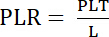 PLR formula: PLR = PLT/L, equation for proportional loss rate; static analysis equation.