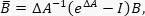 figure-protocol-7 Static equilibrium formula, B̅=ΔA⁻¹(e^(ΔA)-I)B, equation chart, mathematical analysis.