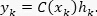 figure-protocol-9 Equation illustrating signal processing model \(y_k = C(x_k)h_k\).