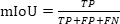 mIoU formula; machine learning metric for model evaluation; image segmentation accuracy calculation.