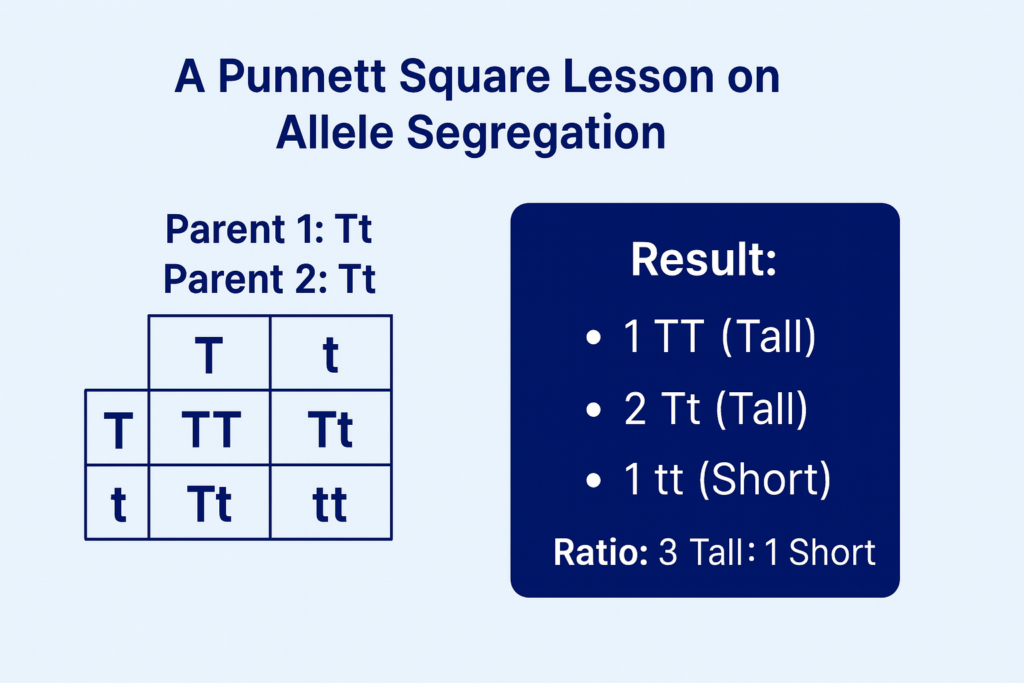 A Punnett Square Lesson on Allele Segregation